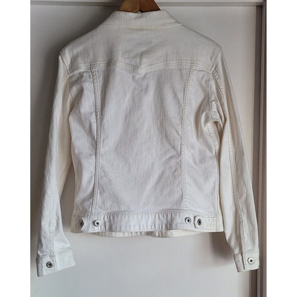 NWoT Levi's Women's Jacket Size L Casual White Cotton Denim - Picture 2 of 4